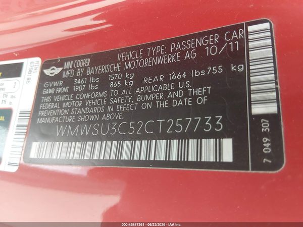 2012 MINI COOPER
