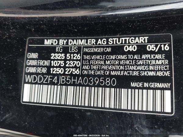 2017 MERCEDES-BENZ E 300 E300