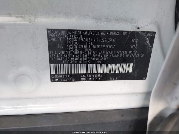 2020 TOYOTA RAV4 HYBRID XLE