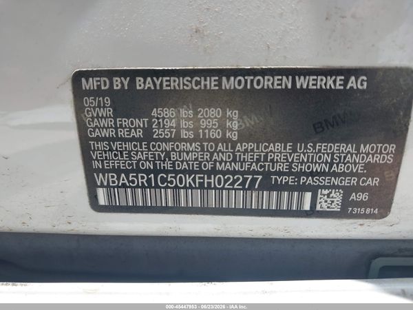 2019 BMW 330I — I9