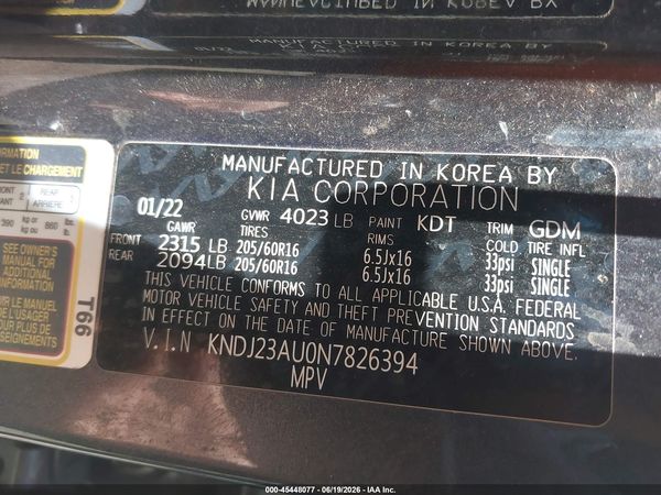 2022 KIA SOUL LX