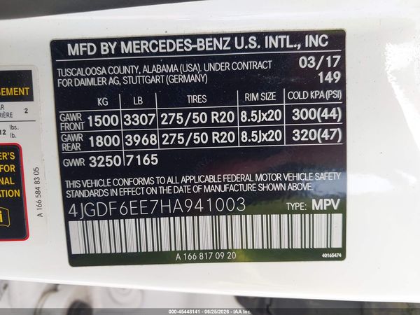 2017 MERCEDES-BENZ GLS 450 4MATIC