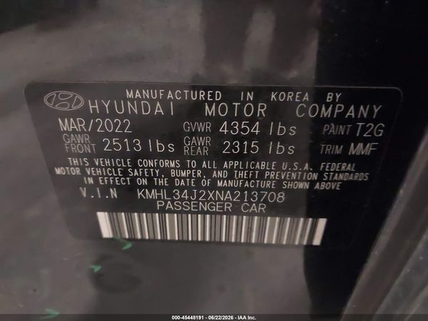 2022 HYUNDAI SONATA LIMITED