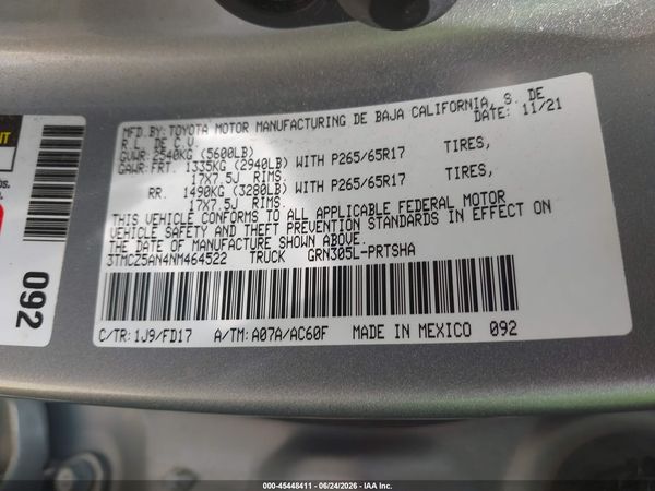2022 TOYOTA TACOMA TRD SPORT