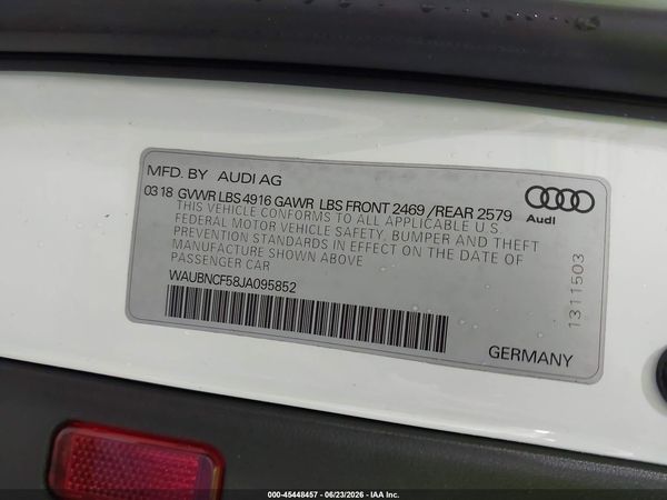 2018 AUDI A5 2.0T PREMIUM