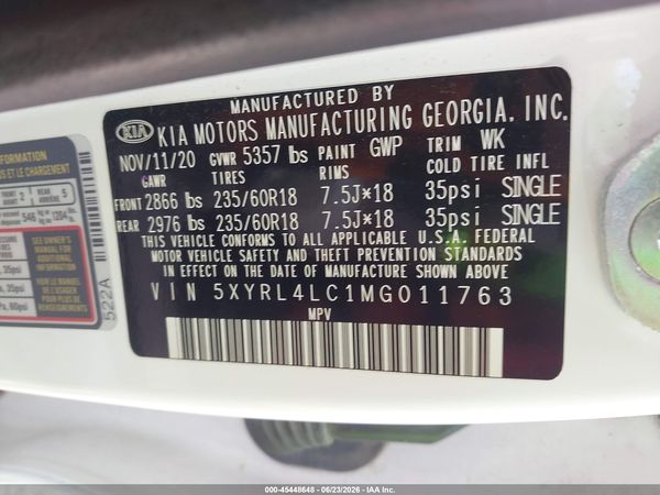 2021 KIA SORENTO S