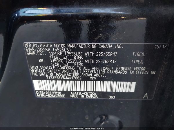 2018 TOYOTA RAV4 LE