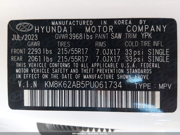 2023 HYUNDAI KONA SEL