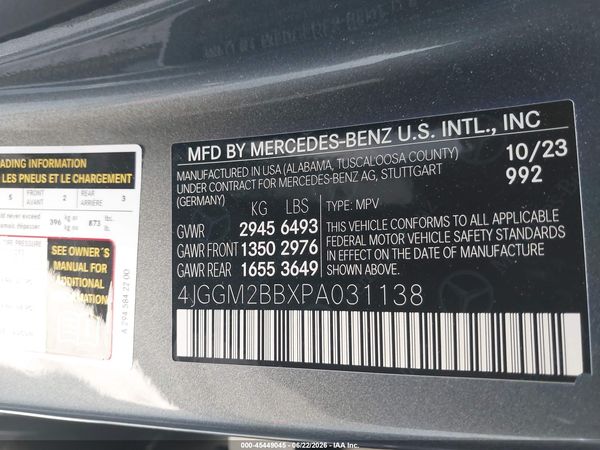 2023 MERCEDES-BENZ EQE 350+ SUV EQE350+