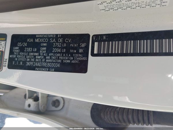 2024 KIA FORTE LXS