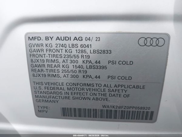 2023 AUDI Q4 E-TRON PREMIUM 50 QUATTRO