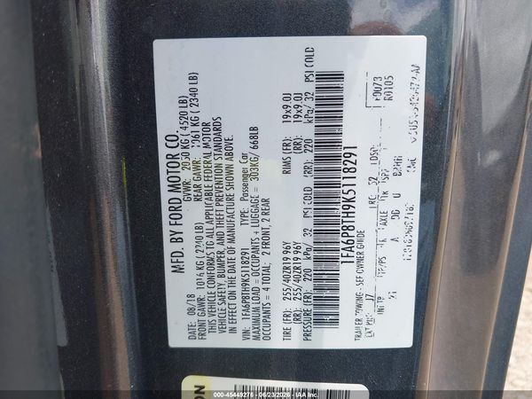 2019 FORD MUSTANG ECOBOOST