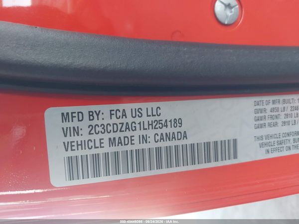 2020 DODGE CHALLENGER SXT