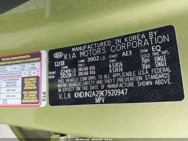 2019 KIA SOUL Base