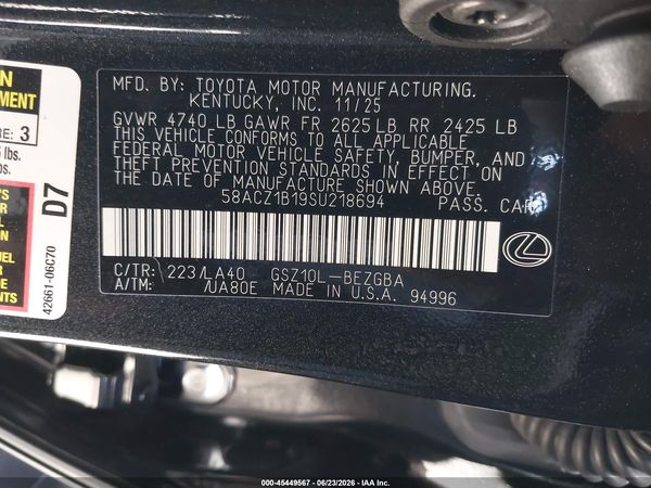 2025 LEXUS ES 350 350 Base
