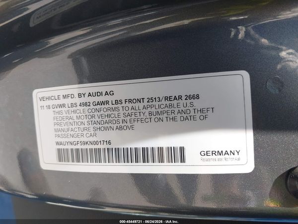 2019 AUDI A5 45 PREMIUM
