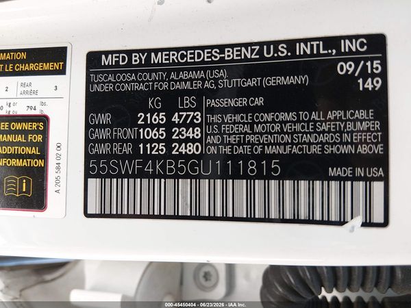 2016 MERCEDES-BENZ C 300 4MATIC