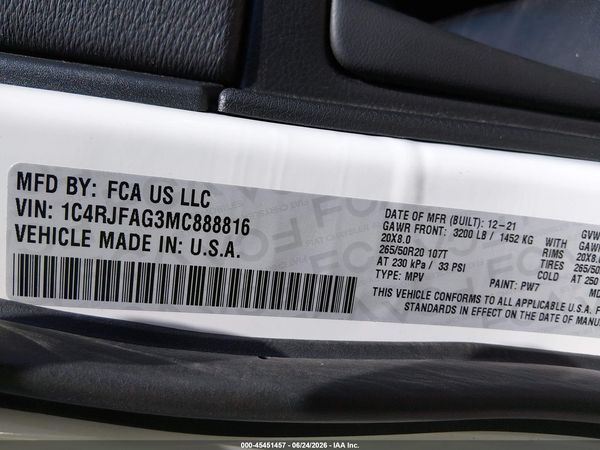 2021 JEEP GRAND CHEROKEE LAREDO X 4X4
