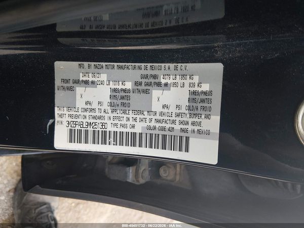2021 MAZDA MAZDA3 SELECT