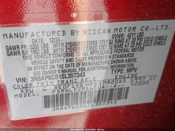 2025 NISSAN KICKS SV INTELLIGENT AWD