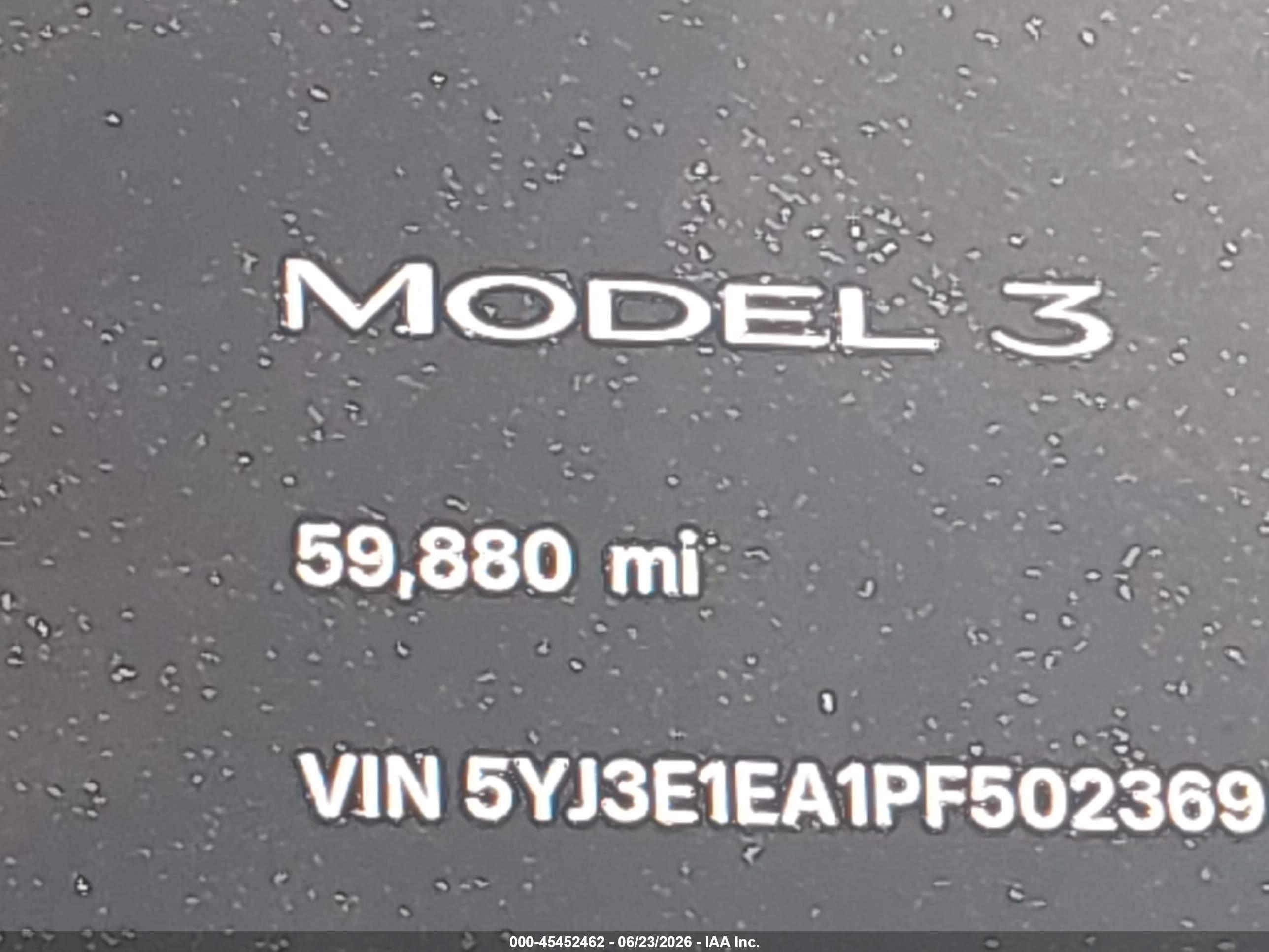 2023 TESLA MODEL 3 REAR-WHEEL DRIVE