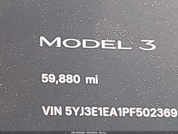 2023 TESLA MODEL 3 REAR-WHEEL DRIVE