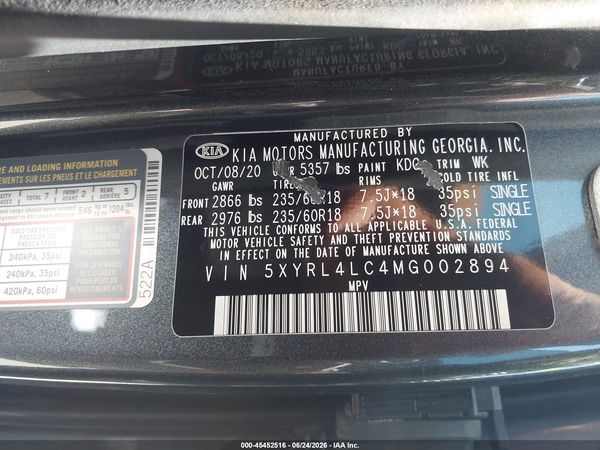 2021 KIA SORENTO S