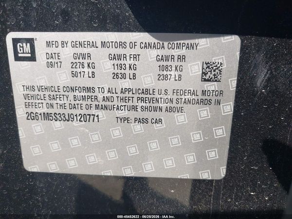 2018 CADILLAC XTS LUXURY