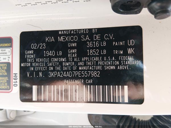 2023 KIA RIO S