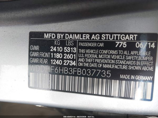 2015 MERCEDES-BENZ E 400 E400