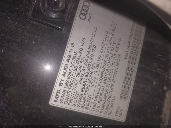 2019 AUDI Q7 55 PREMIUM