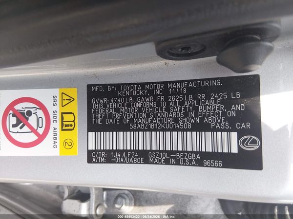 2019 LEXUS ES 350 F SPORT