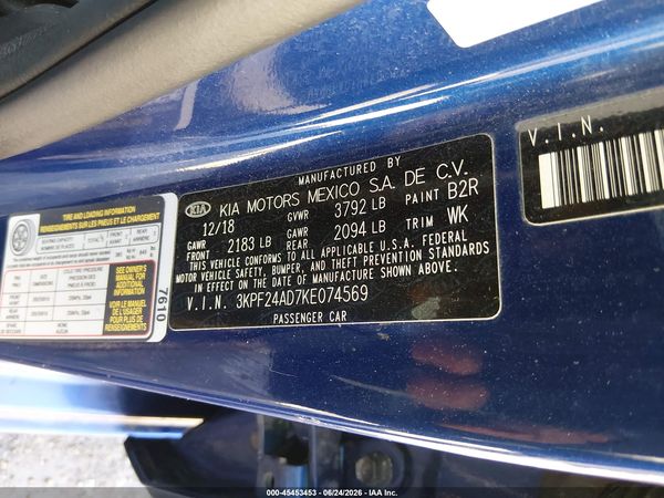 2019 KIA FORTE LXS
