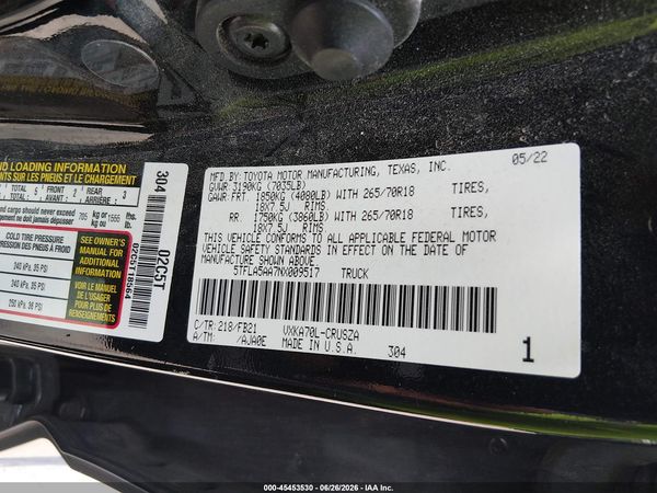 2022 TOYOTA TUNDRA SR5