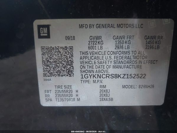 2019 CADILLAC XT5 LUXURY