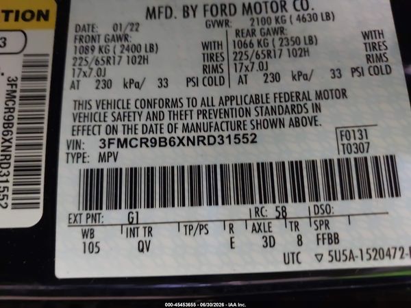 2022 FORD BRONCO SPORT BIG BEND