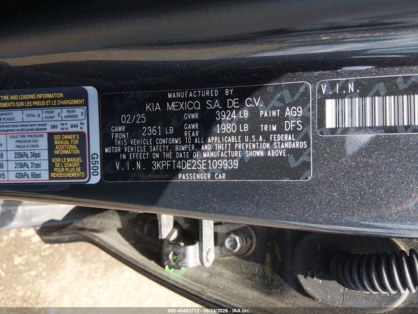2025 KIA K4 LXS