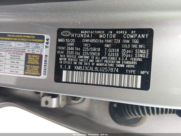 2020 HYUNDAI TUCSON SEL