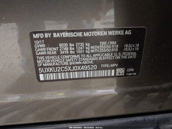 2018 BMW X6 XDRIVE35I