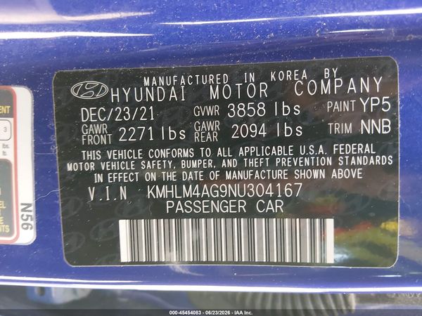 2022 HYUNDAI ELANTRA SEL