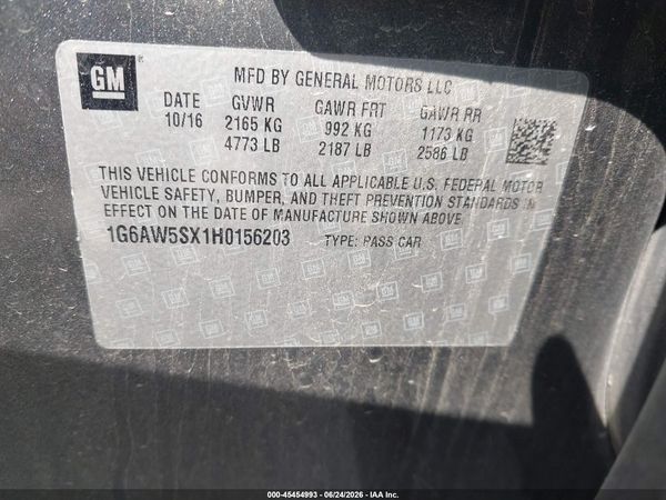 2017 CADILLAC CTS STANDARD