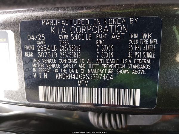 2025 KIA SORENTO HYBRID EX