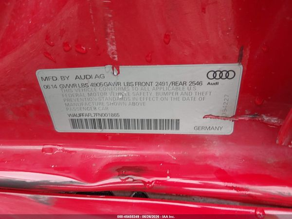 2015 AUDI A4 2.0T PREMIUM