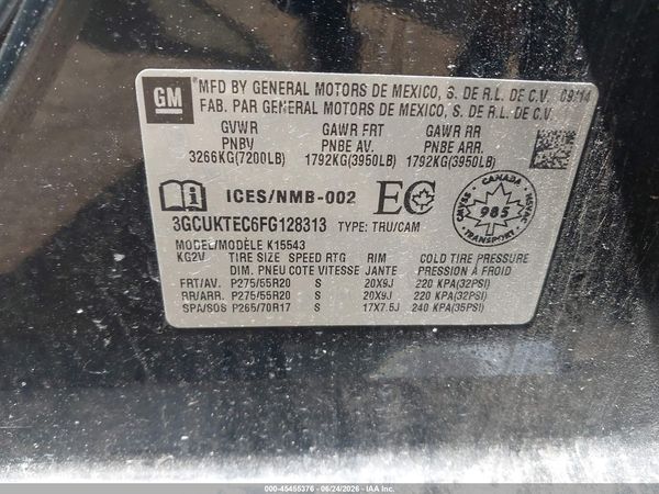2015 CHEVROLET SILVERADO 1500 HIGH COUNTRY — I9