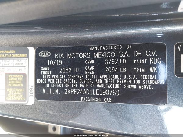 2020 KIA FORTE FE