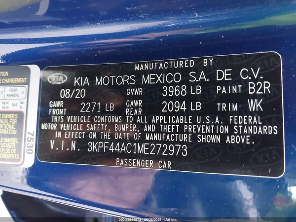 2021 KIA FORTE GT