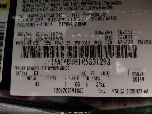 2017 FORD MUSTANG ECOBOOST PREMIUM