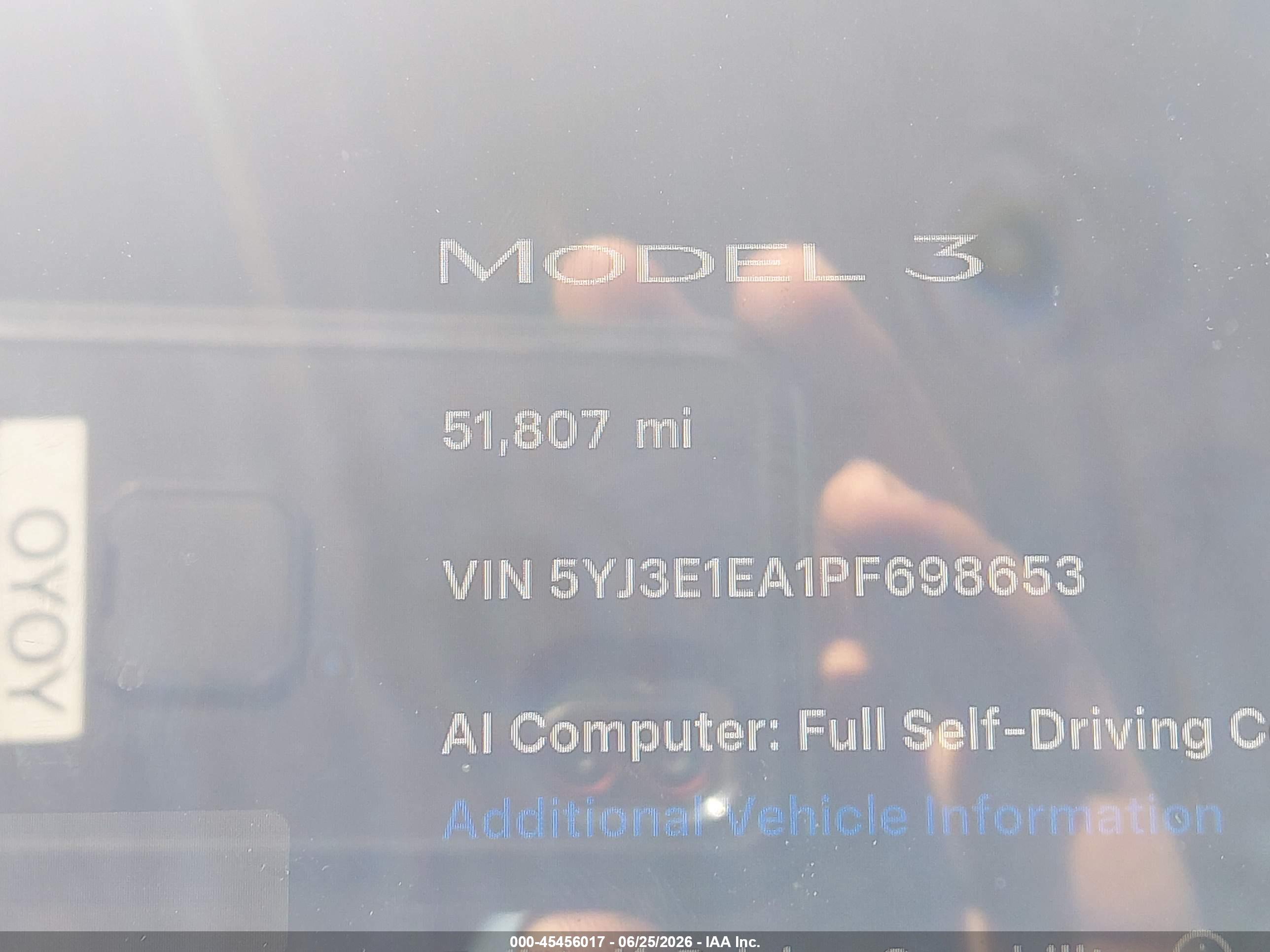 2023 TESLA MODEL 3 REAR-WHEEL DRIVE