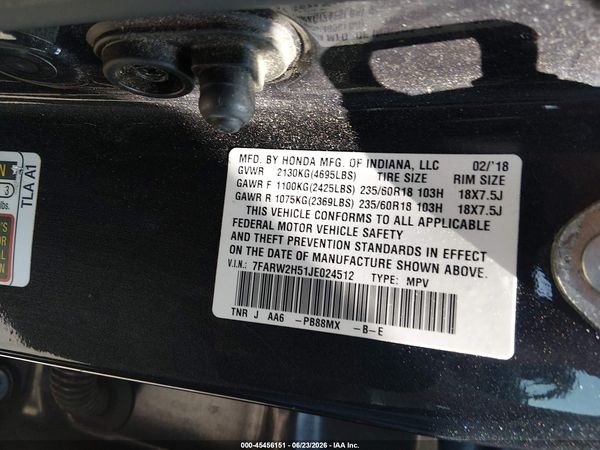 2018 HONDA CR-V EX