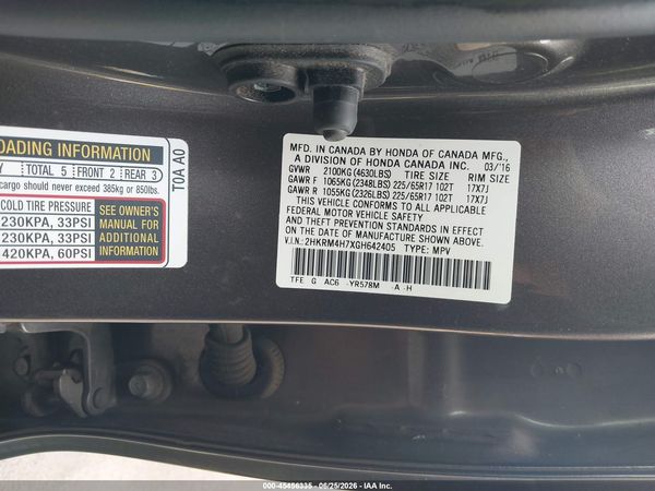 2016 HONDA CR-V EX-L